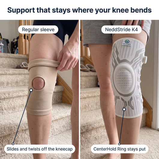 NeddStride K4 Stabilizing Knee Sleeve, Adjustable Compression