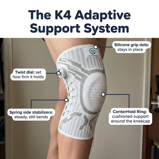 NeddStride K4 Stabilizing Knee Sleeve, Adjustable Compression