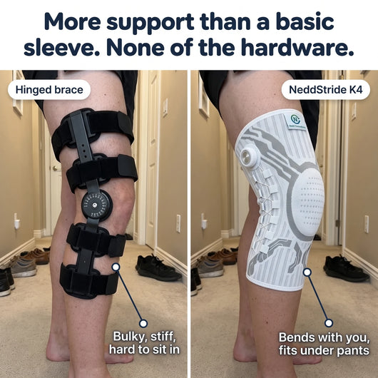 NeddStride K4 Stabilizing Knee Sleeve, Adjustable Compression